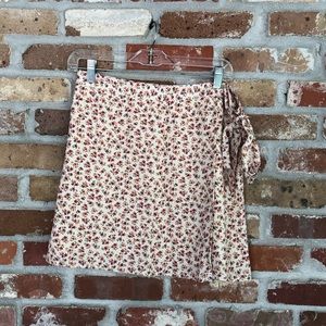 NWT American Eagle Floral Side Tie Mini Skirt